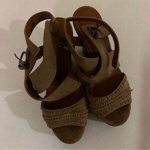 Indigo Rd Strappy Lasercut Wedge Heel Shoes